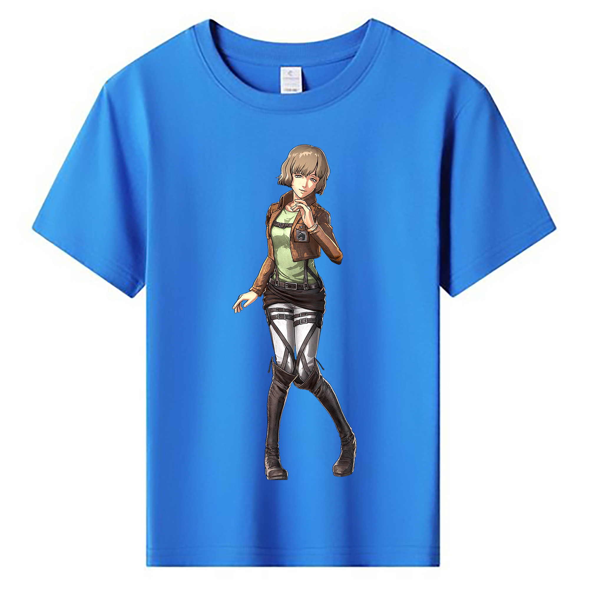 （画像用） 進撃の巨人 ヒツチ Attack on Titan Hitch 綿100％キッズTシャツ（フロントプリント）